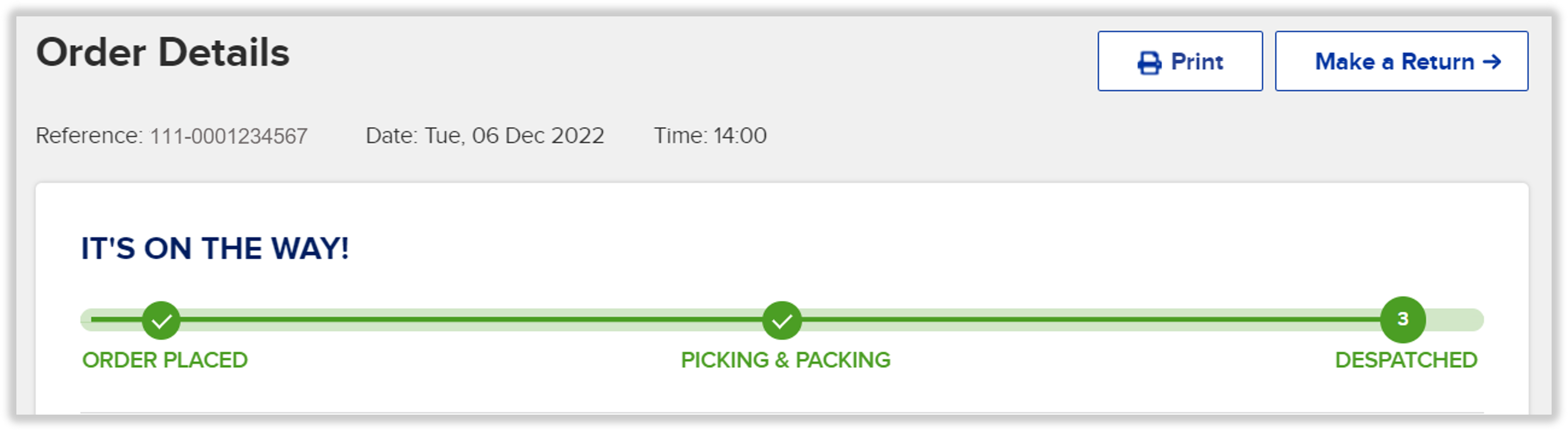 Online car parts track order discount