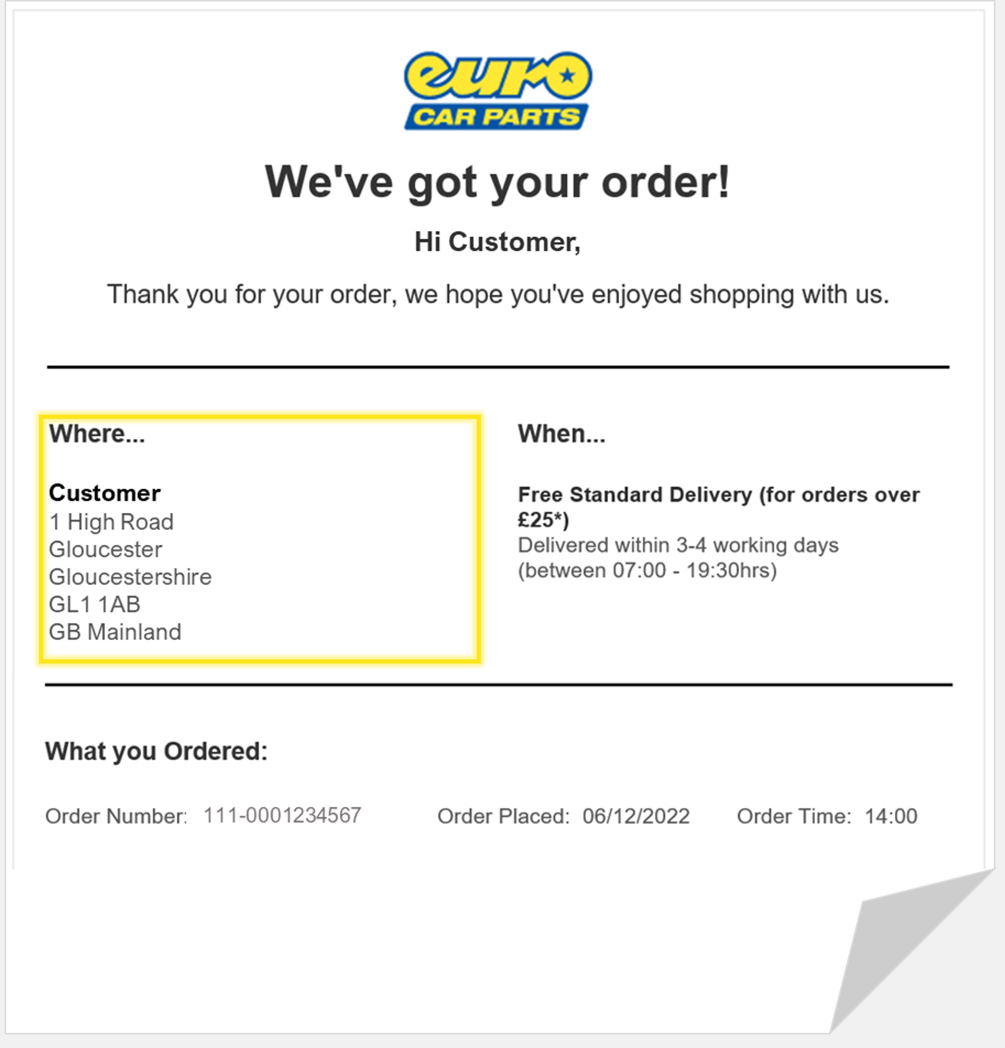 Order